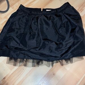 Candies taffeta party skirt with attached tulle-edged slip